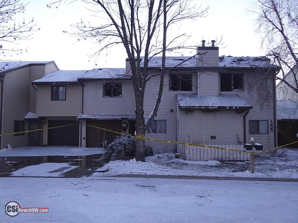 Townhouse fire in SW Jamestown     CSi photo